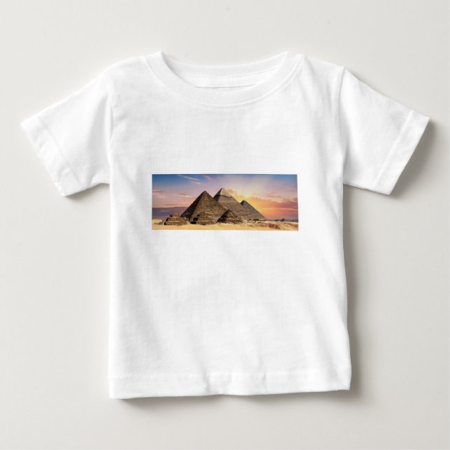 Camiseta Para Bebê pirâmides (Frente)