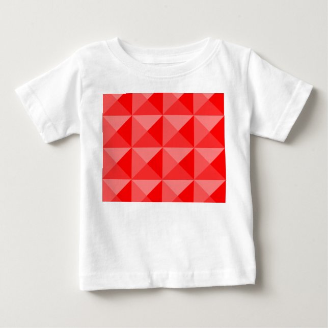 Camiseta Para Bebê Pirâmides Vermelhas (Frente)