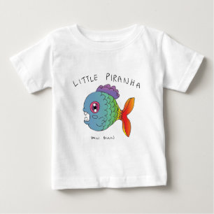 Camiseta Para Bebê Piranha pequeno