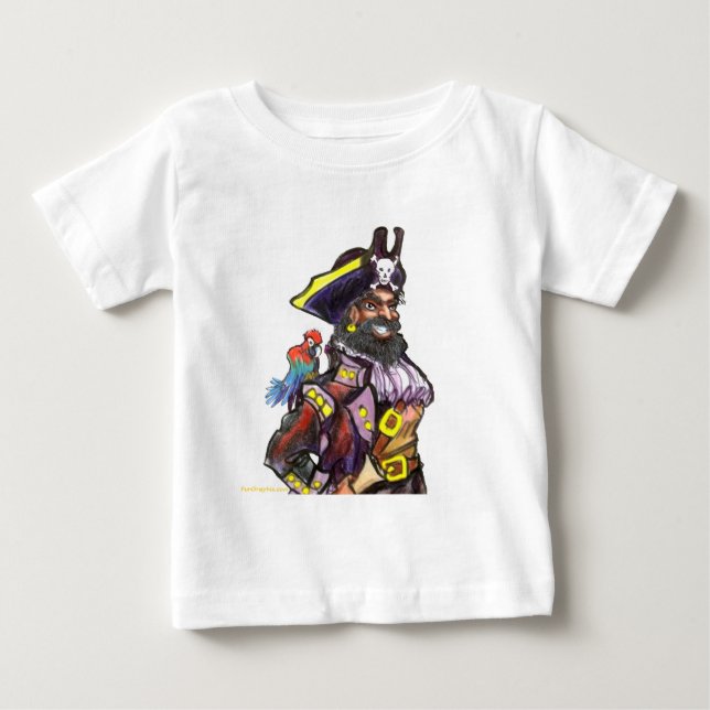 Camiseta Para Bebê Pirata (Frente)
