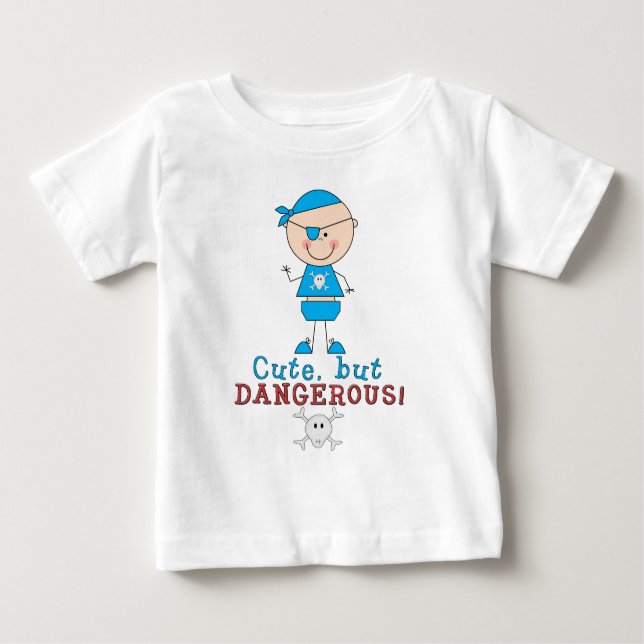Camiseta Para Bebê Pirata bonito (Frente)