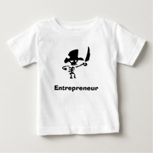 Camiseta Para Bebê Pirata Empreendedor