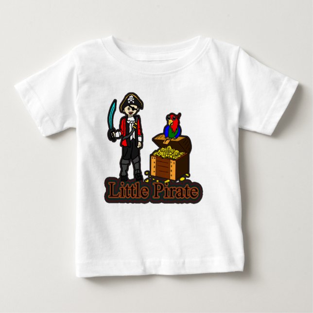 Camiseta Para Bebê Pirata pequeno (Frente)