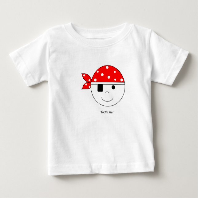 Camiseta Para Bebê Pirata Yo-ho-ho! (Frente)