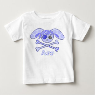 Camiseta Para Bebê Pirate Blue Bunny Arr
