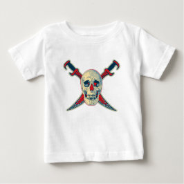 Camiseta Para Bebê Pirate (Caveira) - Baby Fine Jersey T Shirt