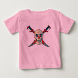 Camiseta Para Bebê Pirate (Caveira) - Baby Fine Jersey T Shirt