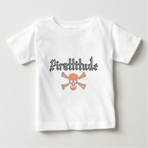 Camiseta Para Bebê Piratitude Blood Jolly Roger