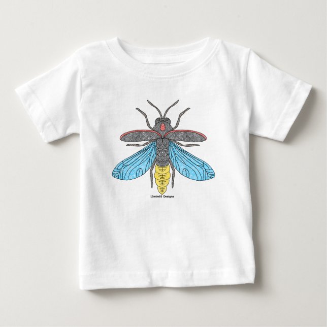 Camiseta Para Bebê Pirilampo (branco) - Camiseta de Bebê (Frente)