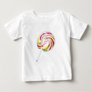 Camiseta Para Bebê pirulito colorido