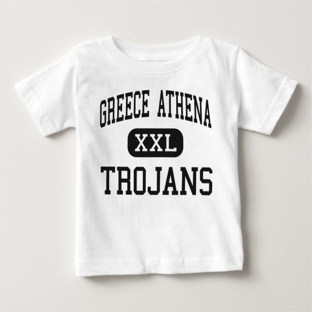 Camiseta Para Bebê Piscina Athena - Trojan - alto - Rochester (Frente)