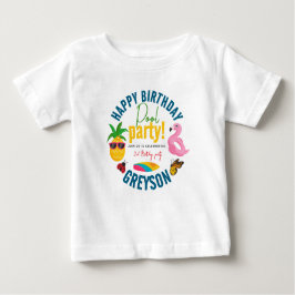 Camiseta Para Bebê Piscina | Festa de aniversário de Verão moderno