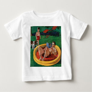 Camiseta Para Bebê Piscina vadeando