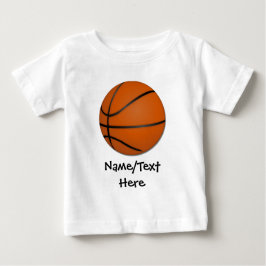 Camiseta Para Bebê Piso de Madeira de Basquete Personalizado