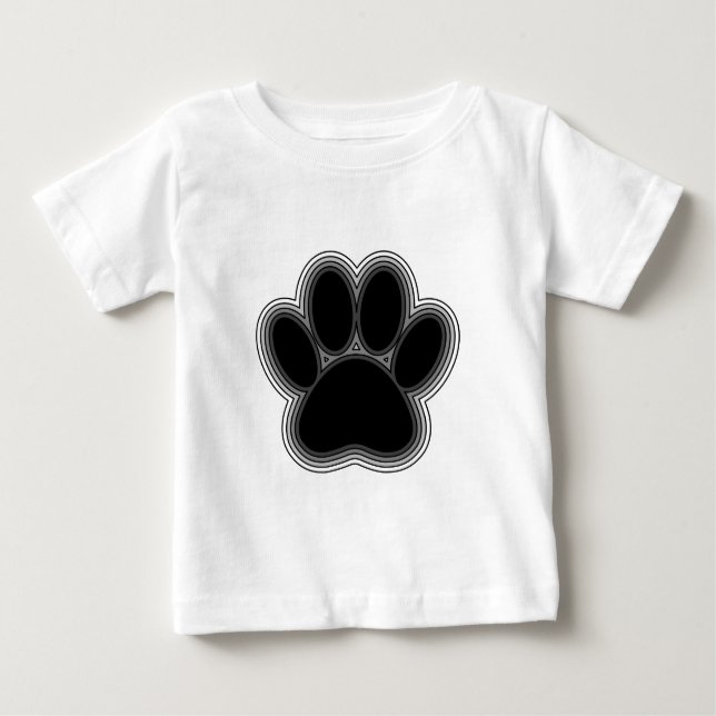Camiseta Para Bebê Pista De Cães Com Descrições (Frente)