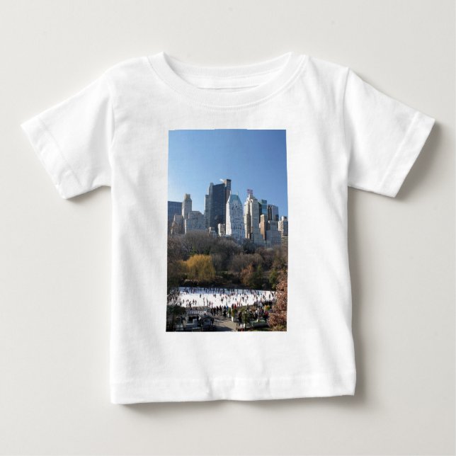 Camiseta Para Bebê Pista de Gelo Central Park (Frente)