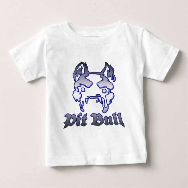 Camiseta Para Bebê Pitbull (Frente)