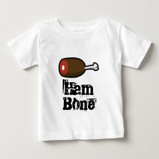 Camiseta Para Bebê Pixel hambone Ham Art (Frente)