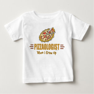 Camiseta Para Bebê Pizza Engraçada