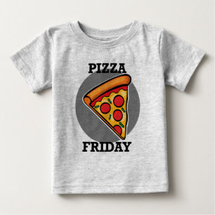 Camiseta Para Bebê Pizza Friday Design - Baby Fine Jersey T Shirt