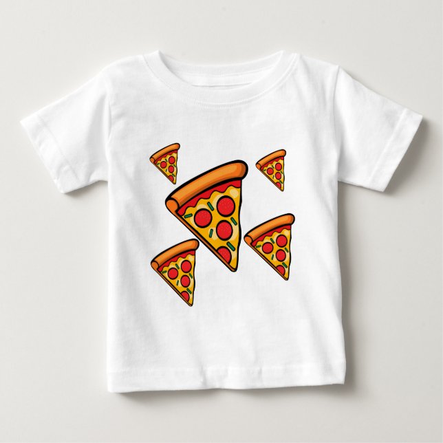 Camiseta Para Bebê Pizza Friday Design - Baby Fine Jersey T Shirt (Frente)