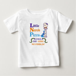 Camiseta Para Bebê Pizza Minimal Little Nero