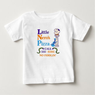 Camiseta Para Bebê Pizza Minimal Little Nero