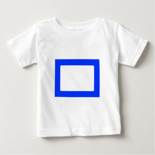 Camiseta Para Bebê Placa 7X5 com Dentro redondo contém azul transp
