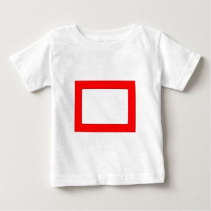 Camiseta Para Bebê Placa 7X5 com Dentro redondo contém vermelho trans