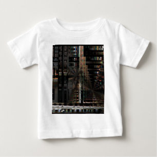 Camiseta Para Bebê Placa de Circuito de Tecnologia Preta Computador E