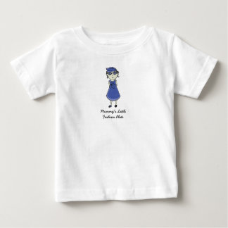 Camiseta Para Bebê Placa de forma da mamã pouca