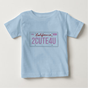 Camiseta Para Bebê placa de licença design