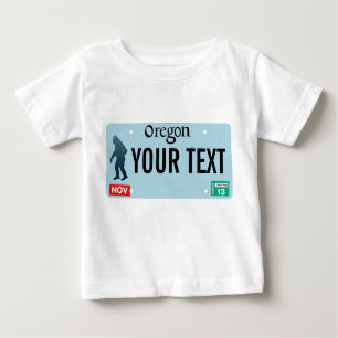 Camiseta Para Bebê Placa de Licença do Oregon Sasquatch