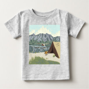 Camiseta Para Bebê Planador E Viagem De Pesca Do Alaska Bush