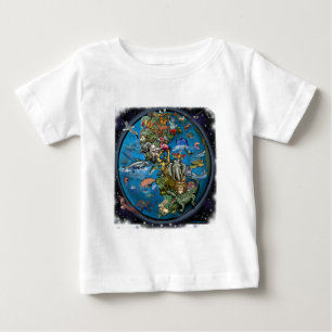 Camiseta Para Bebê Planeta Animal
