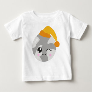 Camiseta Para Bebê Planeta Sonolento, Planeta Gelado, Planeta Com Noi