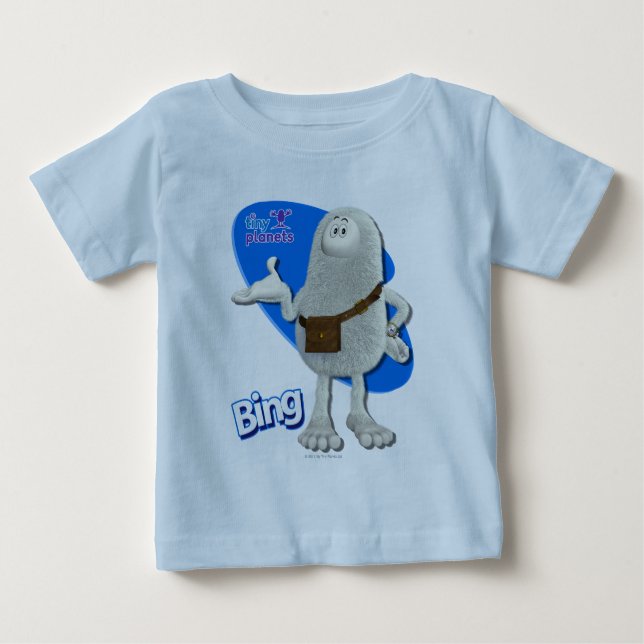 Camiseta Para Bebê Planetas minúsculos Bing - como isso? (Frente)