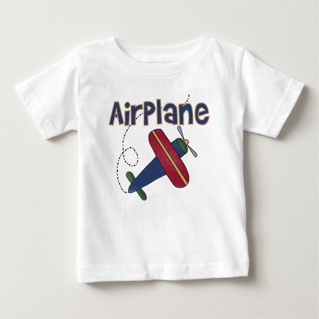 Camiseta Para Bebê Plano do vôo do avião (Frente)