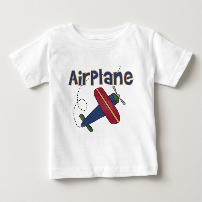 Camiseta Para Bebê Plano do vôo do avião (Frente)