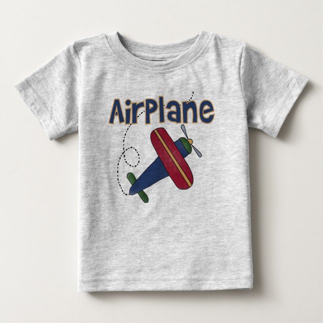Camiseta Para Bebê Plano do vôo do avião (Frente)
