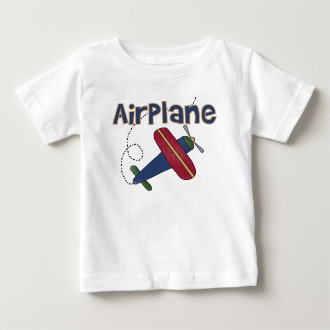 Camiseta Para Bebê Plano do vôo do avião (Frente)