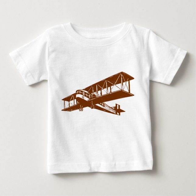 Camiseta Para Bebê Plano Vintage - Noz (Frente)