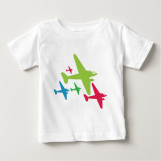 Camiseta Para Bebê Planos retros do vintage na formação
