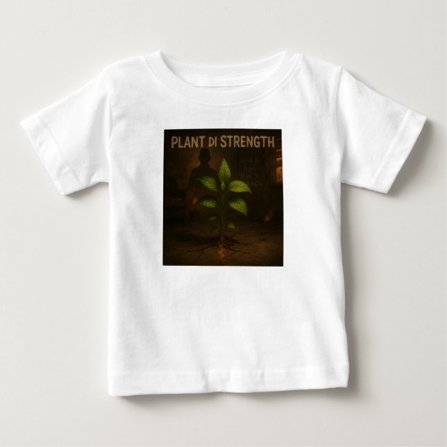Camiseta Para Bebê Plant Di Strength (Frente)
