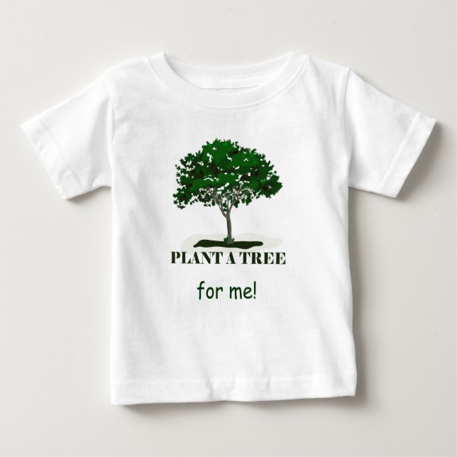 Camiseta Para Bebê Plante uma árvore para mim Criança T (Frente)