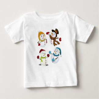 Camiseta Para Bebê Playera con mangas y dibujo navideño