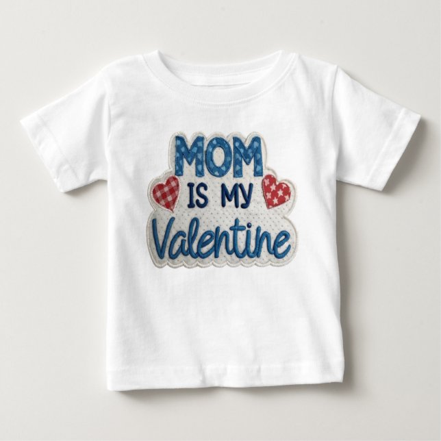 Camiseta Para Bebê Playera De Bebé Blue Love from Mommy (Frente)
