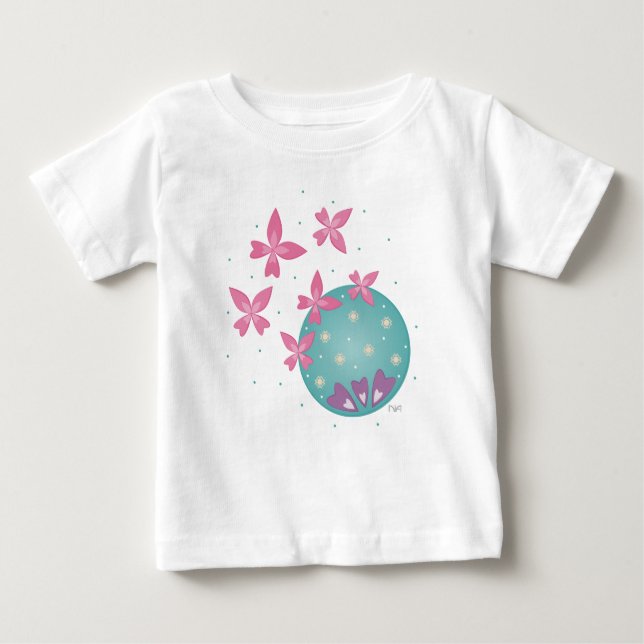 Camiseta Para Bebê Playera niña (Frente)