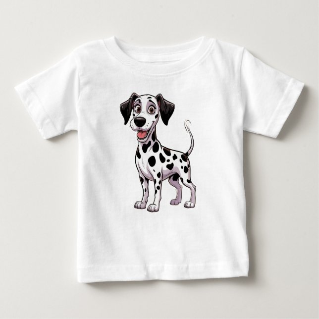 Camiseta Para Bebê Playful Dalmatian Puppy (Frente)