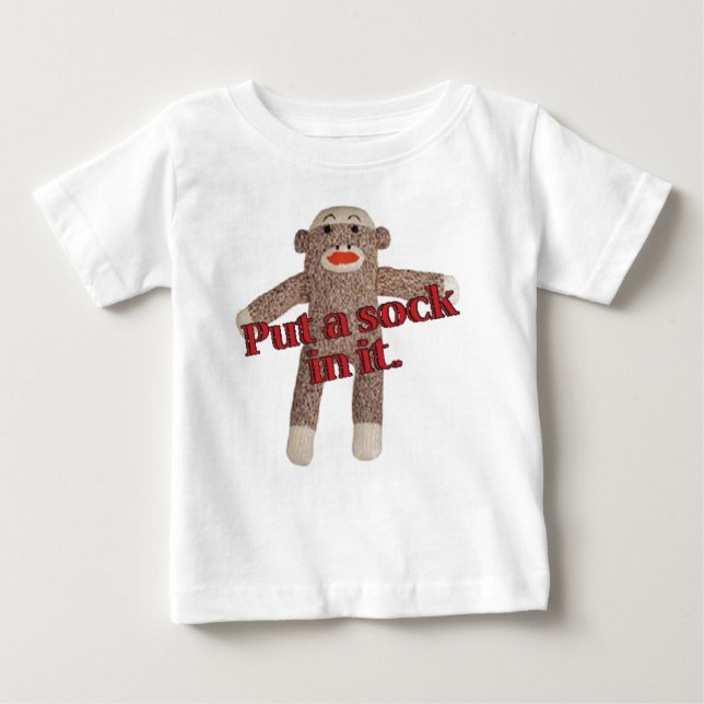Camiseta Para Bebê pnha uma peúga nela (Frente)